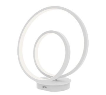 Immagine di Lampada Comodino Curva Bianca Lieve Led CCT 24w Fan Europe