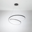Immagine di Lampadario Moderno Salotto Lieve 80 cm Nero Led CCT Fan Europe