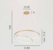 Immagine di Lampadario Curvo Oro Lieve 80 cm Led CCT 60w Fan Europe