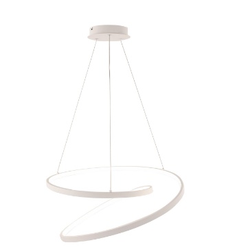 Immagine di Sospensione Led Curva Bianca 30w CCT Lieve Fan Europe