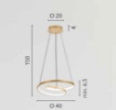 Immagine di Sospensione Led Curva Bianca 30w CCT Lieve Fan Europe
