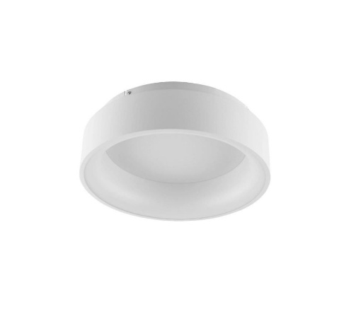Immagine di Plafoniera Rotonda Noah 45 cm Anello Bianco Led CCT 40w Luce Ambiente Design