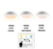 Immagine di Plafoniera Rotonda Noah 45 cm Anello Bianco Led CCT 40w Luce Ambiente Design