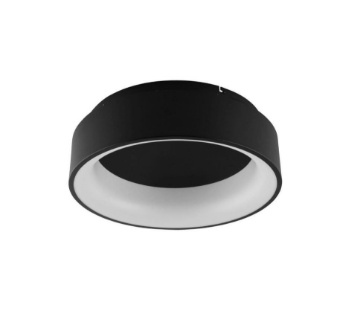Immagine di Plafoniera Circolare Noah 45 cm Nero Led CCT 40w IP44 Luce Ambiente Design