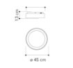 Immagine di Plafoniera Circolare Noah 45 cm Nero Led CCT 40w IP44 Luce Ambiente Design