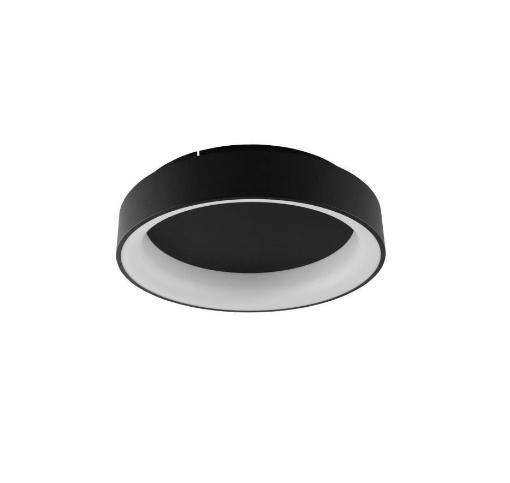 Immagine di Plafoniera Circolare Noah 60cm Nero Led CCT IP44 Luce Ambiente Design