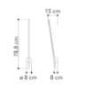 Immagine di Applique Led Bacchetta Shanghai AP Nero 9w Luce Ambiente Design