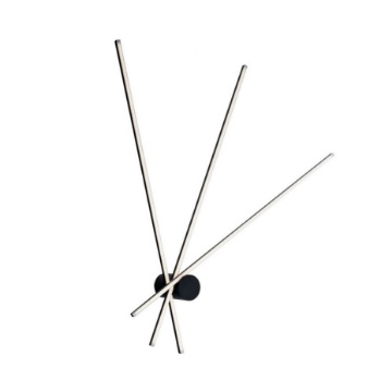 Immagine di Plafoniera Bacchette Led Orientabili 27w Shanghai Nero Fan