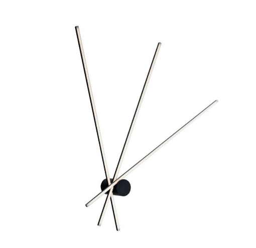 Immagine di Plafoniera Bacchette Led Orientabili 27w Shanghai Nero Fan