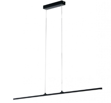 Immagine di Lampadario Lineare Slim Per Ufficio Shanghai S1 Nero Led 29w Luce Ambiente Design