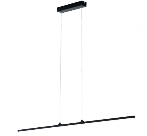 Immagine di Lampadario Lineare Slim Per Ufficio Shanghai S1 Nero Led 29w Luce Ambiente Design