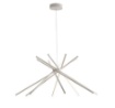 Immagine di Lampadario Soggiorno Bianco Led Bacchette Shanghai S8 Luce Ambiente Design