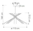 Immagine di Lampadario Moderno Nero Bacchette Led 54w Shanghai S8 Fan Europe