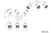 Immagine di Faretto 3 Luci Spot E14 Orientabile Nero e Oro Punch Trio Lighting 