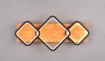 Immagine di Plafoniera Base Legno e  3 Quadrati Neri Led Switch Dimmer Diverse Intensità Rama Trio Lighting 