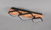 Immagine di Plafoniera Base Legno e  3 Quadrati Neri Led Switch Dimmer Diverse Intensità Rama Trio Lighting 