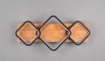 Immagine di Plafoniera Base Legno e  3 Quadrati Neri Led Switch Dimmer Diverse Intensità Rama Trio Lighting 