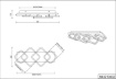 Immagine di Plafoniera Rettangolo Legno e  4 Quadrati Neri Led Switch Dimmer Rama Trio Lighting