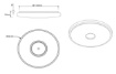 Immagine di Plafoniera Moderna Led Rgbw Dimmer Integrato Realta Ø39 cm Trio Lighting