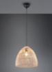 Immagine di Sospensione Paralume Reticolato Rattan Finitura Naturale Rike 1xE27 Trio Lighting