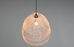 Immagine di Sospensione Paralume Reticolato Rattan Finitura Naturale Rike 1xE27 Trio Lighting