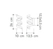 Immagine di Applique Moderna Led Spirale Bianco Silver Helix AP3 Fan Europe