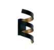 Immagine di Applique Moderna Led Spirale Nero Oro Helix AP3 Fan Europe