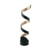 Immagine di Lampada Comodino Spirale Led HELIX 66 cm Nero Oro Fan Design Moderno