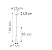 Immagine di Sospensione Cilindro Bronzo Led 4000k Per Penisola Candle S1 Fan Europe