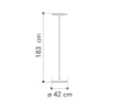 Immagine di Piantana Disco Metallo Cromo Led 4000k Ikon PT Luce Ambiente Design
