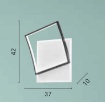 Immagine di Plafoniera Moderna Quadrati Asimmetrici Led CCT 42w Ayrton Grigio Silver Fan Europe