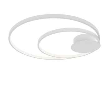 Immagine di Plafoniera Moderna Bianca Cerchi Concentrici Led CCT Diem Luce Ambiente Design
