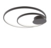 Immagine di Plafoniera Moderna Cerchi Concentrici Led CCT Diem PL Nero Luce Ambiente Design