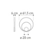 Immagine di Plafoniera Moderna Cerchi Concentrici Led CCT Diem PL Nero Luce Ambiente Design