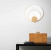 Immagine di Plafoniera Oro Moderna Cerchi Concentrici Led CCT Diem PL Fan