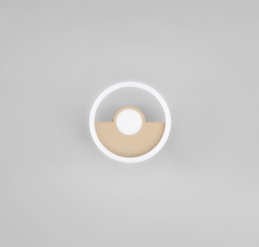 Immagine di Plafoniera Cerchio Oro Led CCT Kandisky 20 cm Luce Ambiente Design
