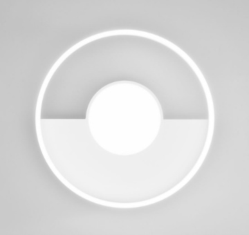 Immagine di Plafoniera Cerchio Led CCT Kandisky Bianco 50 cm Luce Ambiente Design