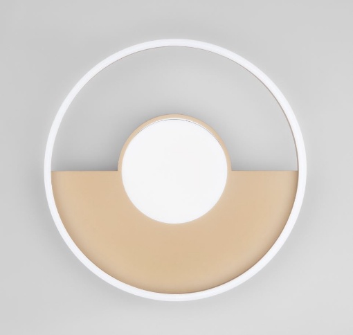 Immagine di Plafoniera Cerchio Led CCT Kandisky Oro 50 cm Luce Ambiente Design