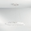 Immagine di Lampadario Effetto Marmo Semicerchio Led CCT Navel 100 cm Fan Europe