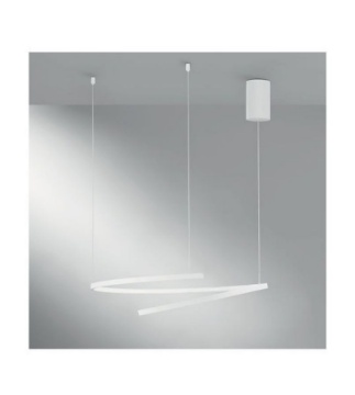 Immagine di Lampadario Moderno Serpente Led CCT 38w Moma S60 Bianco Fan Europe