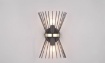 Immagine di Applique Decorativa Bacchette Metallo Nero e Oro 2xE14 Luce Sopra e Sotto Rod Trio Lighting