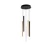 Immagine di Lampadario Rotondo Con Cilindri Pendenti Multicolor 5 Luci Led CCT Pype Fan Europe