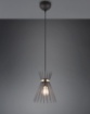 Immagine di Sospensione Singola Paralume Bacchette Metallo 1xE27 Rod Nero e Oro Trio Lighting 