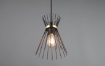 Immagine di Sospensione Singola Paralume Bacchette Metallo 1xE27 Rod Nero e Oro Trio Lighting 