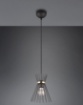 Immagine di Sospensione Singola Paralume Bacchette Metallo 1xE27 Rod Nero e Oro Trio Lighting 