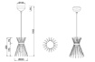 Immagine di Sospensione Singola Paralume Bacchette Metallo 1xE27 Rod Nero e Oro Trio Lighting 