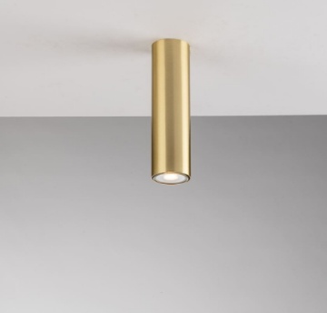 Immagine di Faretto Plafone Da Soffitto Cilindro Oro 20 cm Led GU10 Senza Incasso Fluke Fan Europe