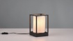 Immagine di Lumetto Ross Struttura Scatola Metallo Nero e Paralume Tessuto Beige 1xE27 Trio Lighting 