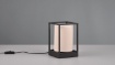Immagine di Lumetto Ross Struttura Scatola Metallo Nero e Paralume Tessuto Beige 1xE27 Trio Lighting 