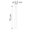 Immagine di Lampada Da Soffitto Cilindro Metallo Corten 75 cm Led GU10 Fluke Fan Europe